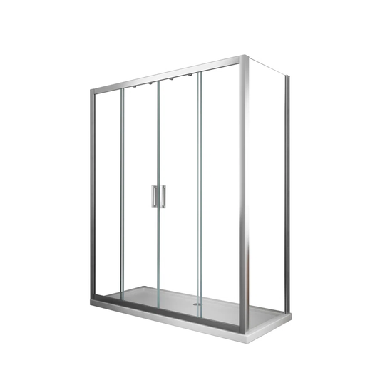 Gennadijs Rectangular Shower Enclosure with Tray
