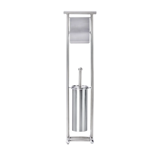 Lioni Free-Standing Toilet Roll and Brush Holder