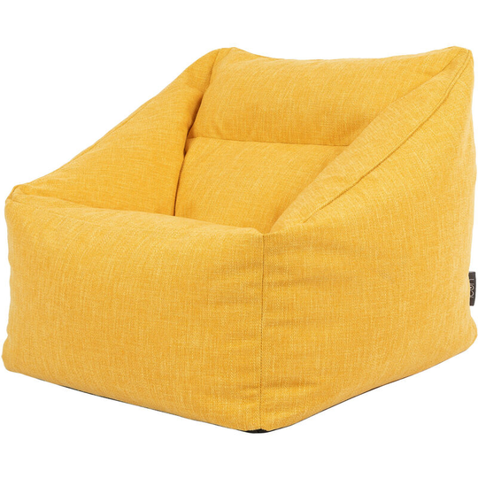 Oslo Herringbone Armchair Bean Bag - Ochre Yellow