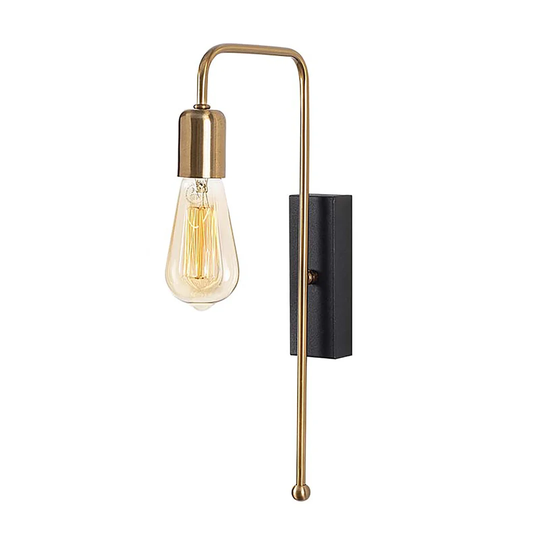 Alidade 1 - Light Black/Gold Armed Sconce