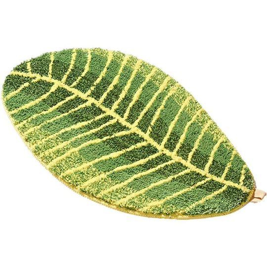 Perleraregb - Soft-leaf plush bathroom mat non-slip floor shape water absorption mat for bedroom kitchen tub door 45 * 60cm