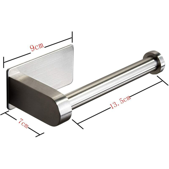 No Drilling Self Adhesive Toilet Paper Holder Wall Mounted Paper Holder, Stainless Steel Toilet Roll Holder