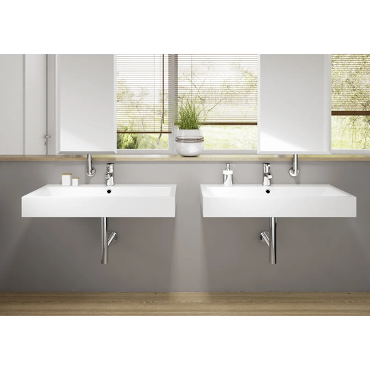 Puro Pergamon Steel Enamel Square Wall Mount Bathroom Sink