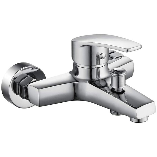 Gift - Durable Brass Bathtub Faucet Shower Mixer Tap for Bathroom Copper Chrome Surface Wall Mounted Pure Design Detachable Aerator