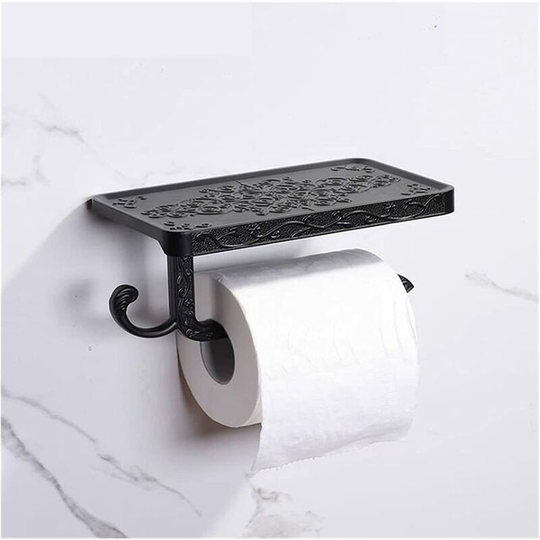 Toilet Paper Holder Black Toilet Paper Holder Antique Brass Toilet Paper Holder Towel Holder Towel Holder Bathroom Accessories ASSEMBLY (Color: Black