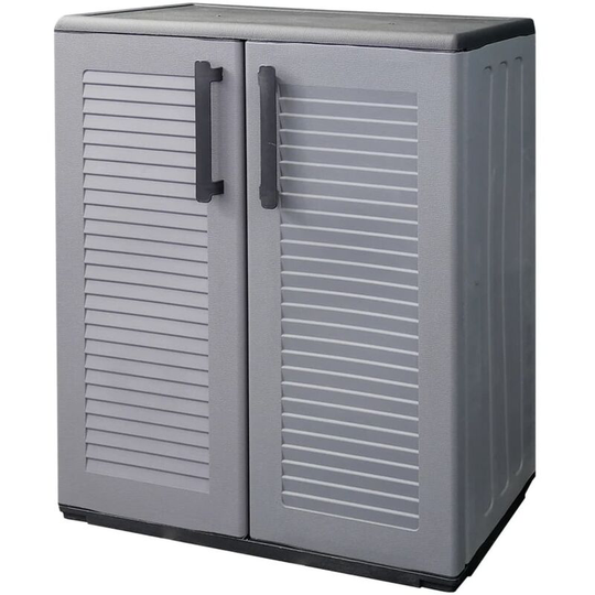 Vidaxl - Garden Storage Cabinet Grey and Black 68x37x84 cm pp Grey