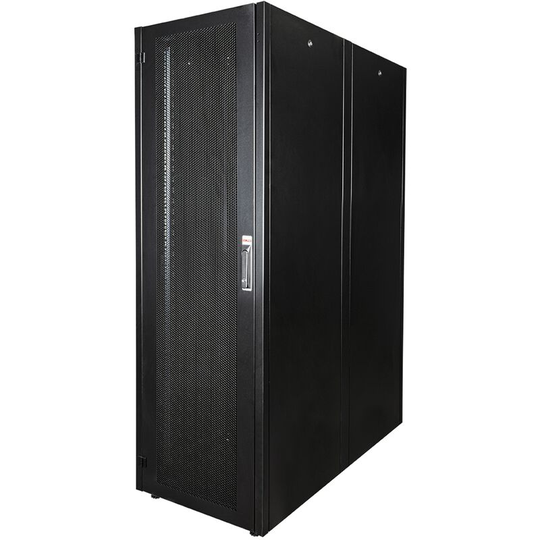 Rackmatic - Rack Cabinet 19 Mobirack standing 42U Width 600 Depth 1200 Black Perforated Door