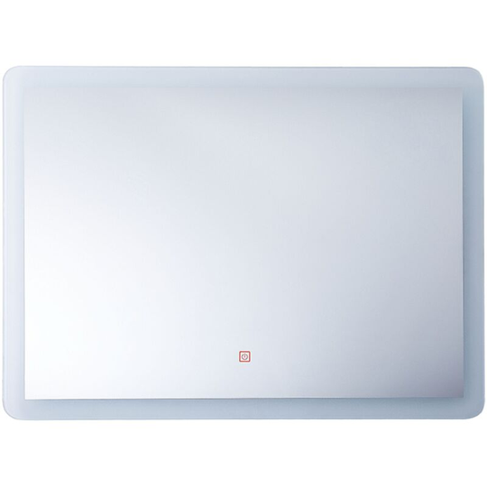 Beliani - Rectangular Wall Mirror led Light Frame Anti Fog System 60 x 80 cm Silver Corroy - Silver
