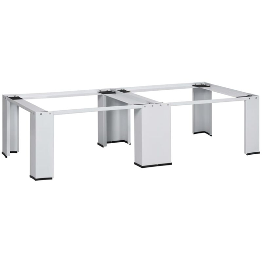 Double Washing and Drying Machine Pedestal White