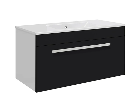 820mm Wall Mounted Single Basin Vanity Unit with Storage Cabinet