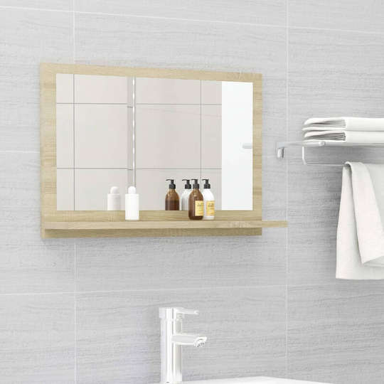 Bathroom Mirror Sonoma Oak 60x10.5x37 cm Chipboard