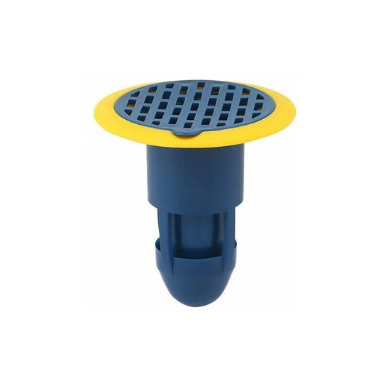 BlueTPR Cuttable Deodorant Floor Drain Plastic 4 Outlets 362 Degree Drainage Shower Drain Hair Catcher for Bathroom Bathroom