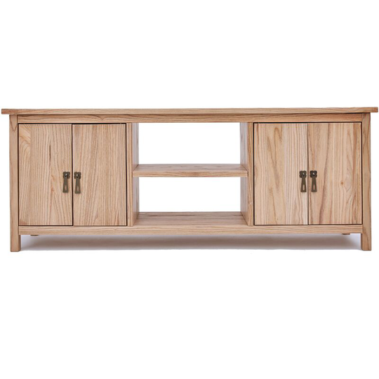 Montese 4 Door tv Cabinet Drop Handle - Light wood