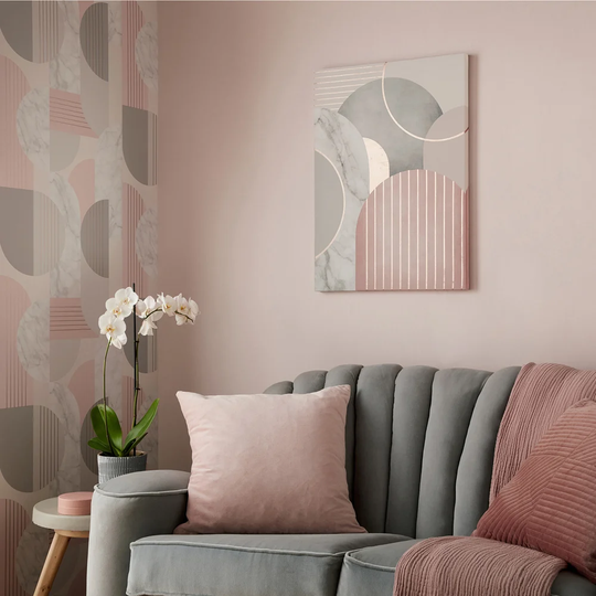 'Art Deco Geo' Graphic Art Print on Wrapped Canvas