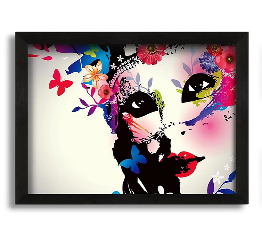 Flower Woman - Picture Frame Graphic Art on Canvas