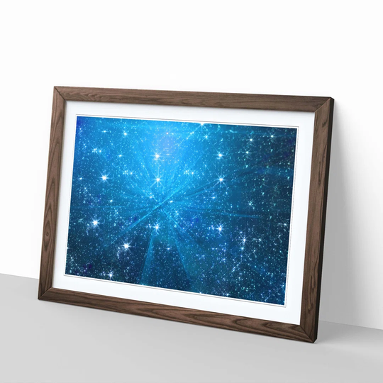 'Blue Abstract 26' Framed Graphic Art