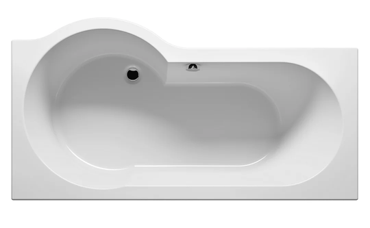 Acrylic Riho Dorado 1700mm x 475mm Corner Back to Wall Bathtub