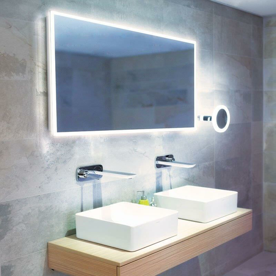 HIB - Vega 120 Illuminated led Bathroom Mirror - 1200mm Wide - 78748000 - Clear