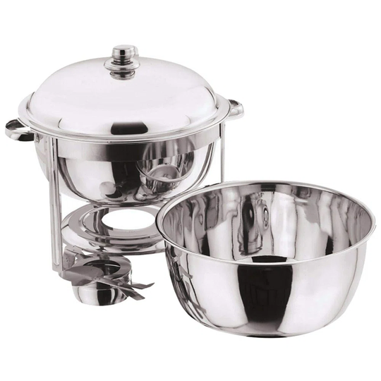 Symple Stuff Round 8.5 Litre Chafing Dish With Solid Steel Lid/BUFFET DISH/PARTY FOOD WARMER