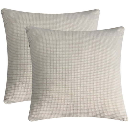 Elastic Stretch Sofa Armchair Cover Solid Color Couch Slipcover beige 45*45 Cushion Cover Only
