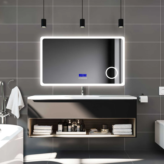 Marchese Magnifying Lighted Wall Mounted Bathroom / Vanity Mirror