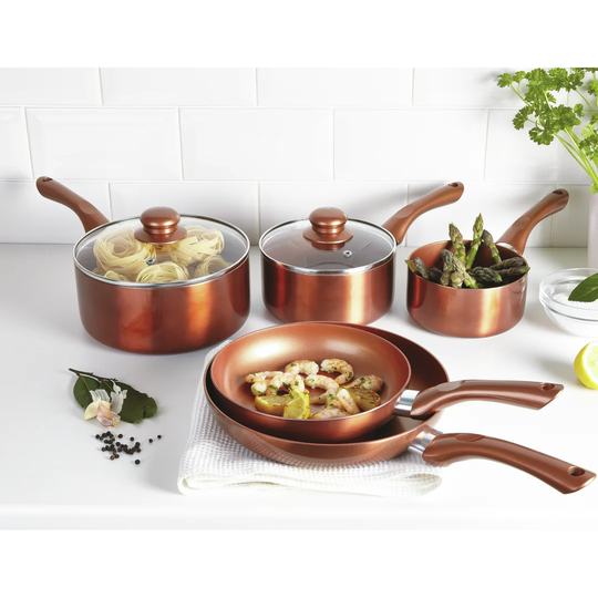 Symple Stuff Dorthea 5 Piece Aluminum Non Stick Cookware Set