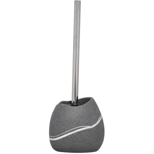 Toilet Brush with Holder Little Rock Grey Ridder Grey