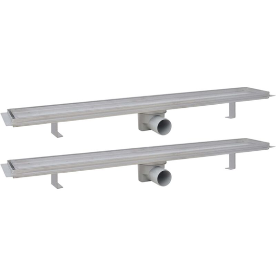 Vidaxl - Linear Shower Drain 2 pcs 830x140 mm Stainless Steel