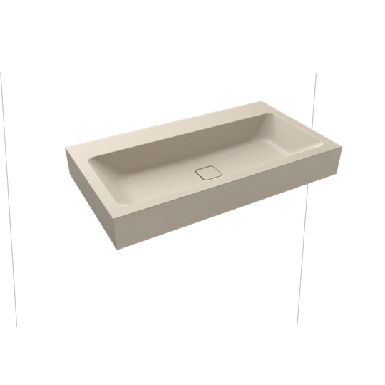 Warm Beige Metal Reactangle Wall Hung Basin Bathroom Sink
