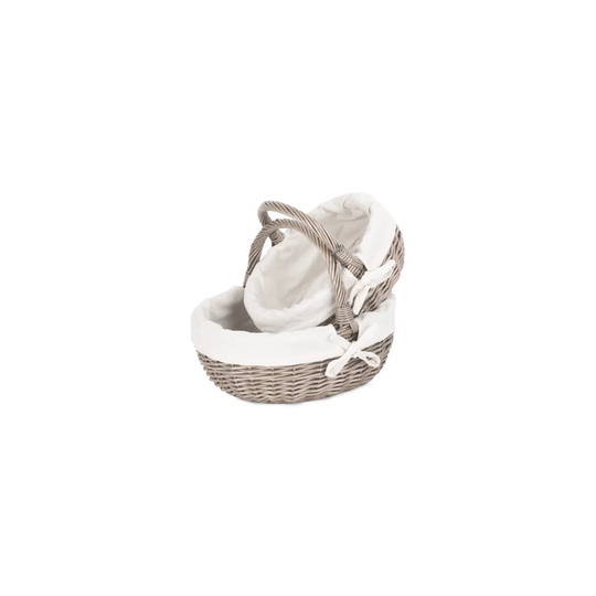 Bathroom Shopper Lined Wicker 2 Piece Basket Set