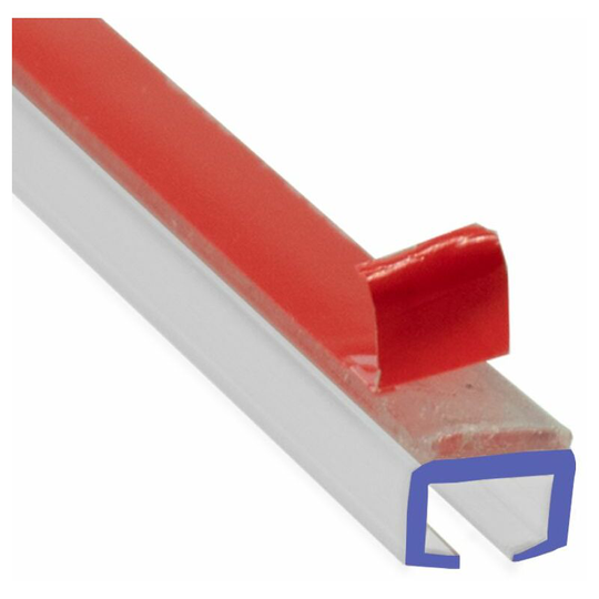 Self Adhesive Shower Seal for Screens, Doors or Panels | Stick to any Surface | Holder for Rubber t Shaped Seal | SEAL093 (140cm) - Clear