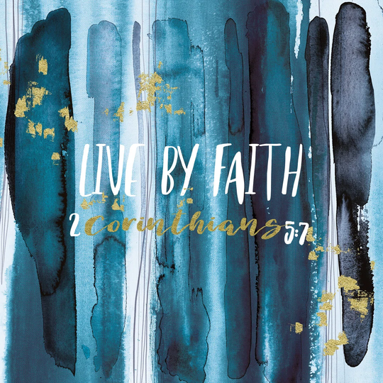 Live By Faith 2 - Wrapped Canvas Typography