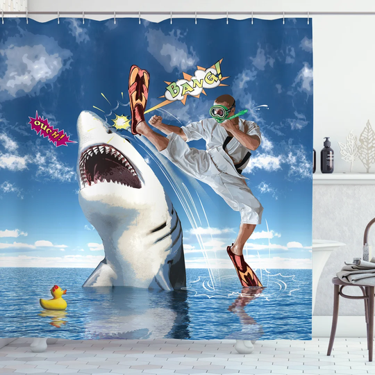 Billett 13 Piece Polyester Shower Curtain Set