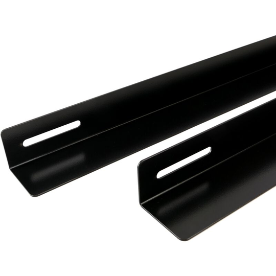 Fixed side guides for rack cabinet support 19 black 750mm - Rackmatic