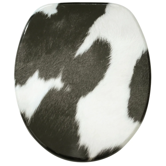 Cowhide Elongated Toilet Seat