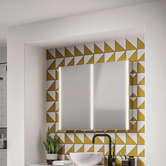Xenon 102cm x 70cm Surface Mount Mirror Cabinet