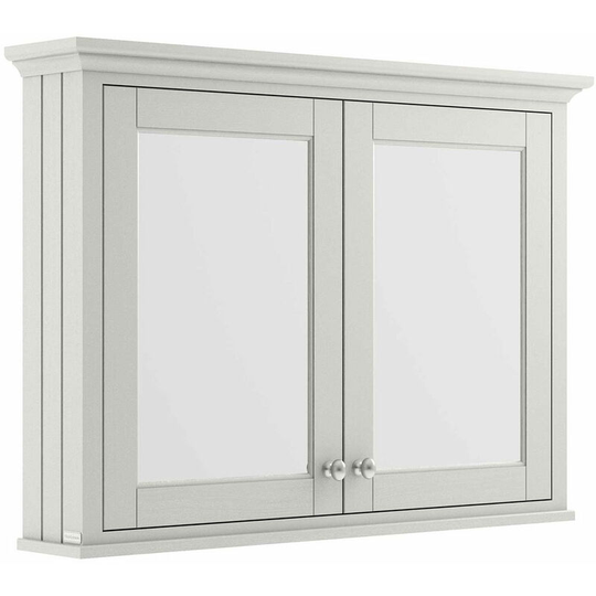 Old London Mirrored Bathroom Cabinet 1050mm Wide - Timeless Sand - Hudson Reed