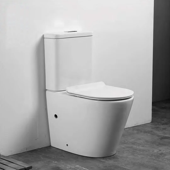 Ohalloran Close Coupled Toilet with Button Flush and Soft Close Seat
