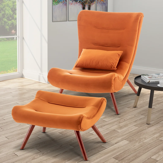 Bertita Lounge Chair and Footstool