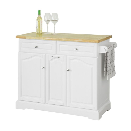 Kitchen Storage Trolley Kitchen Cabinet Cupboard Sideboard Kitchen Island,FKW100-WN - Sobuy