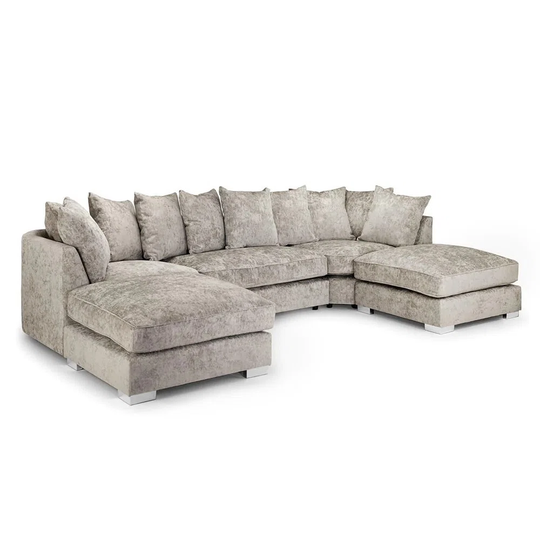 Harkleroad Alaska 330" Wide Chenille Reversible Corner Sofa