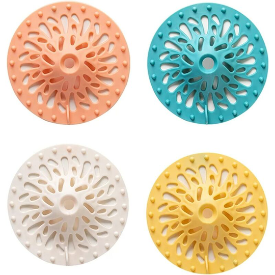 Sink Strainer Drain Cover Sewer Filter Water Stopper Silicone Drain Protector Silicone Drain Strainer for Bathroom Bathtub Kitchen Sink,4 Pieces