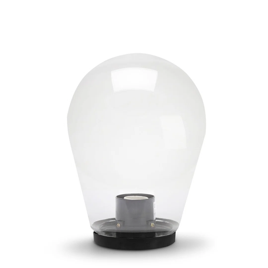 Outdoor Streetlight, 250Mm, E27 Mount, LED Compatible, IP44, For Garden, Parks, Condos, Terraces, Transparent