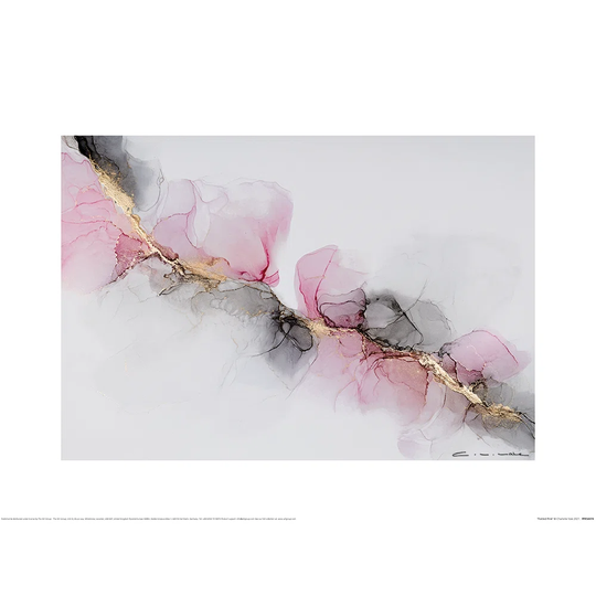 Tickled Pink by Charlotte Vale - Unframed Painting on Paper