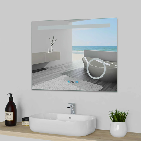 Nemeth Magnifying Lighted Framed Wall Mounted Bathroom/Vanity Mirror