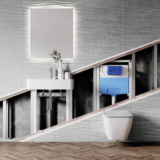 Bathroom Mirror with Ambient Light and Anti-Steam 700mm h x 600mm w - Ideal Standard