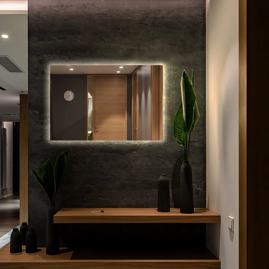 Lesure Lighted Wall Mounted Bathroom Mirror