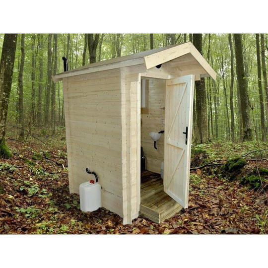 Wooden Composting Eco Toilet Glamping Allotment Rural Fertiliser Compost Air Ventilation