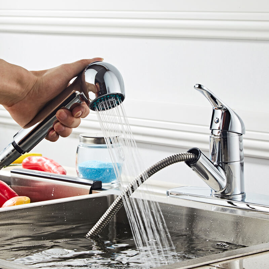 Copper Stainless Steel Kitchen Pull Chromeplate Faucet