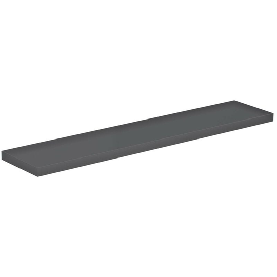 Napoli Gloss Grey 60cm Floating Bathroom Shelf - Grey Gloss